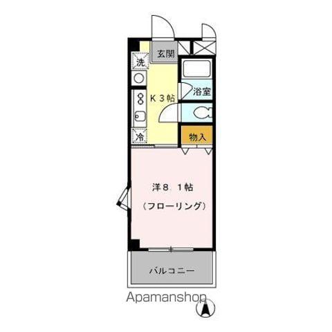 秋津中央ビル(1K/2階)の間取り写真