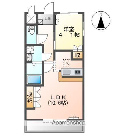 グッドウィル(1LDK/1階)の間取り写真