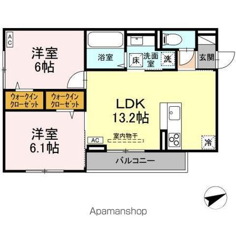 D-RESIDENCE川口A(2LDK/1階)の間取り写真