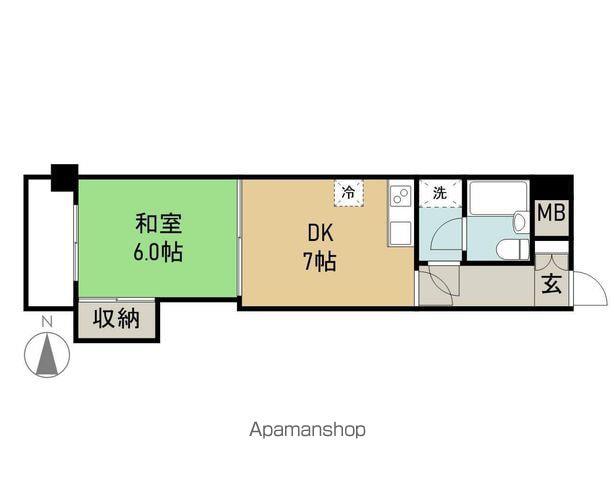 朝日プラザ柏木2(1DK/3階)の間取り写真