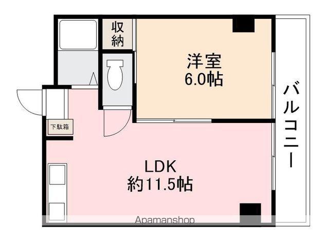 コンフォール錦町(1LDK/4階)の間取り写真