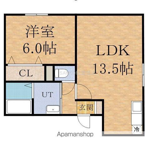 ジュピター白石中央Ⅱ(1LDK/3階)の間取り写真