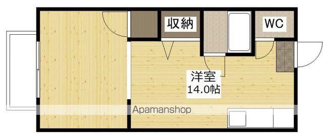 橋口ビル(ワンルーム/2階)の間取り写真