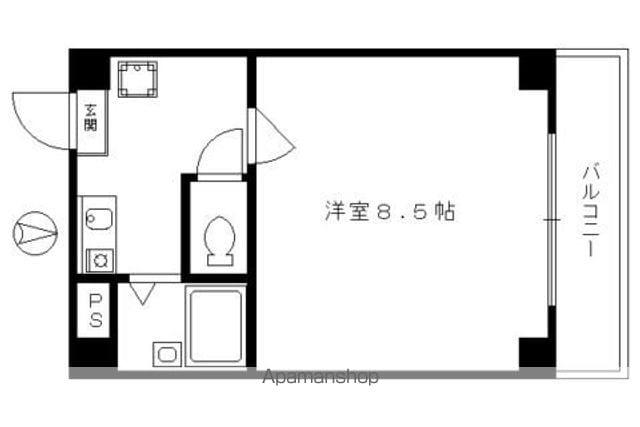 橋西町マンション(1K/3階)の間取り写真