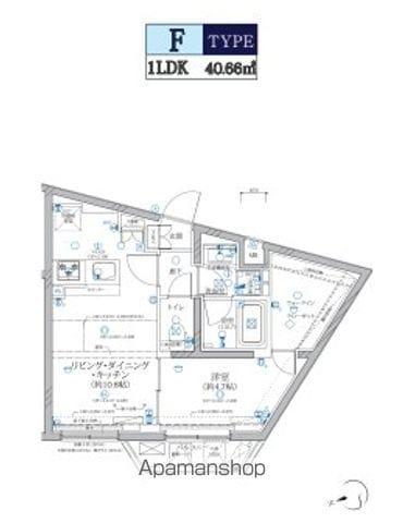 ALIVIS新江古田(1LDK/1階)の間取り写真