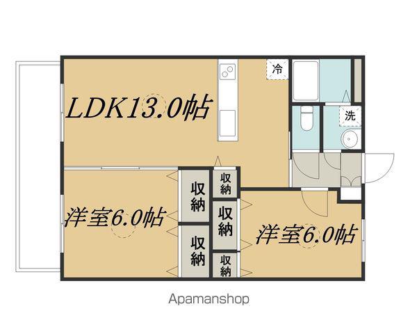 アートコートみそのⅡ(2LDK/1階)の間取り写真