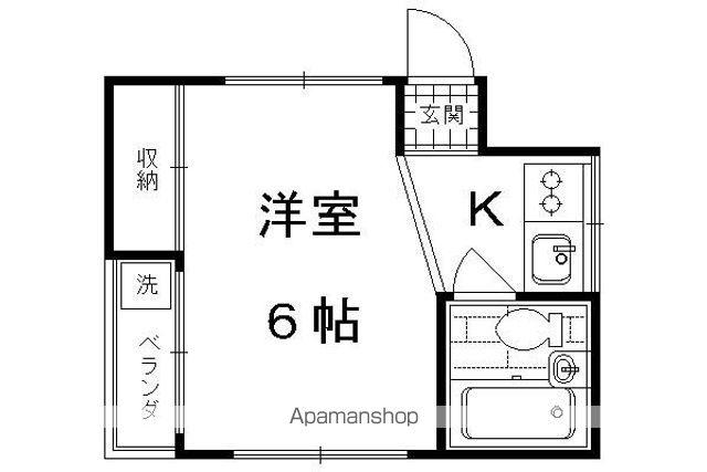 星合ビル(1K/3階)の間取り写真
