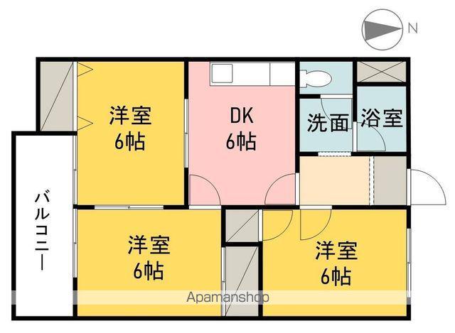 アイケンハイツ(3DK/3階)の間取り写真