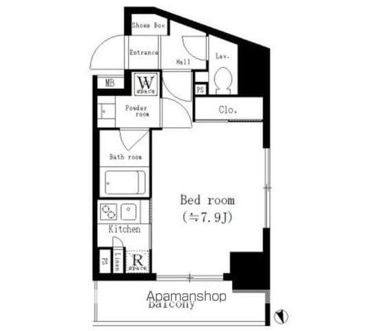 パークキューブ新板橋(1K/7階)の間取り写真