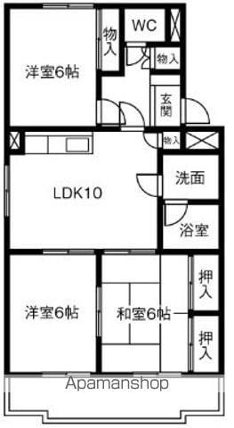 ロワールJT(3LDK/1階)の間取り写真