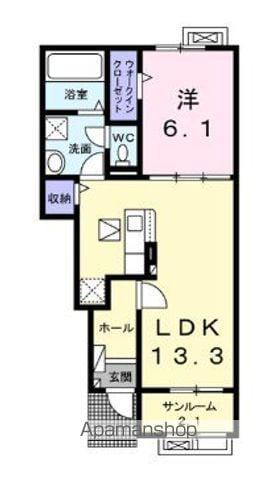 カーサM.KⅠ(1LDK/1階)の間取り写真