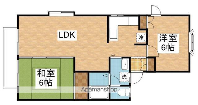 キャッスルコート(2LDK/2階)の間取り写真