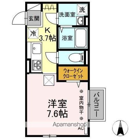  ル・シャンドール(1K/1階)の間取り写真