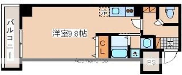 鶴見橋GRANDE(ワンルーム/10階)の間取り写真