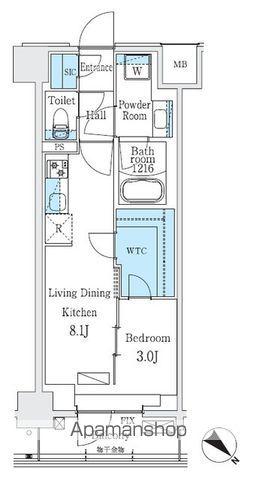 URBAN BREEZE 巣鴨(1LDK/4階)の間取り写真