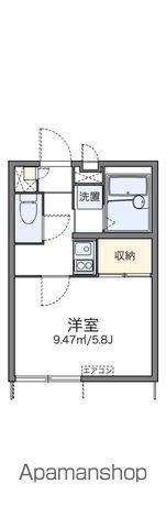 レオパレス双葉(1K/1階)の間取り写真