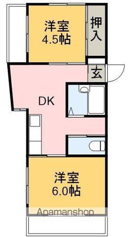 スカイパレス二葉(2DK/4階)の間取り写真