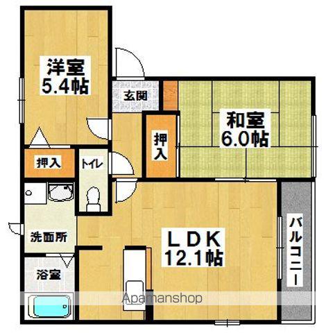 ラフォーレ深井F(2LDK/2階)の間取り写真