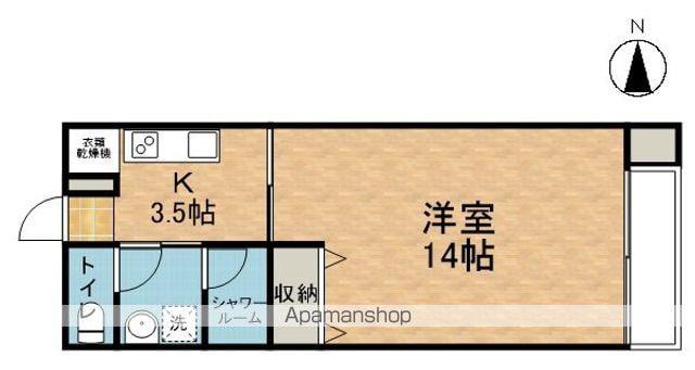 THE SOLID(1K/2階)の間取り写真