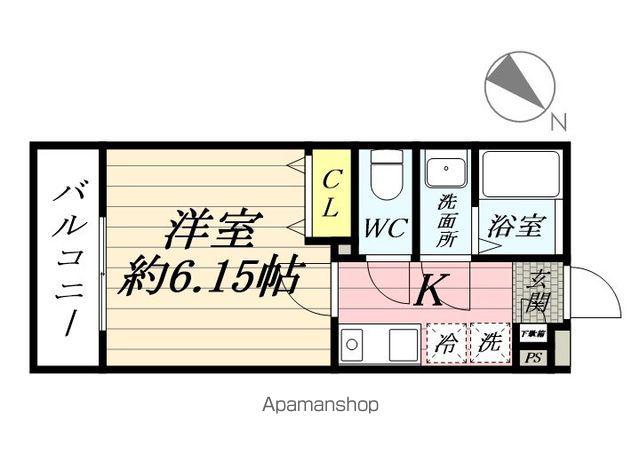 ブランミュール横浜鶴見3(1K/3階)の間取り写真