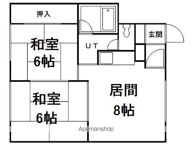 メゾンすがわら(2DK/2階)の間取り写真