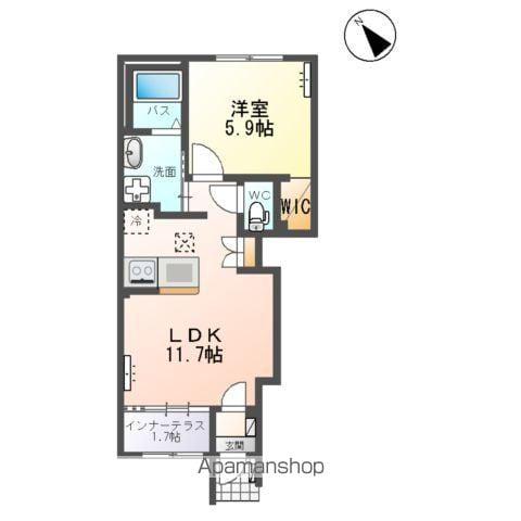 フォレストサイド(1LDK/1階)の間取り写真