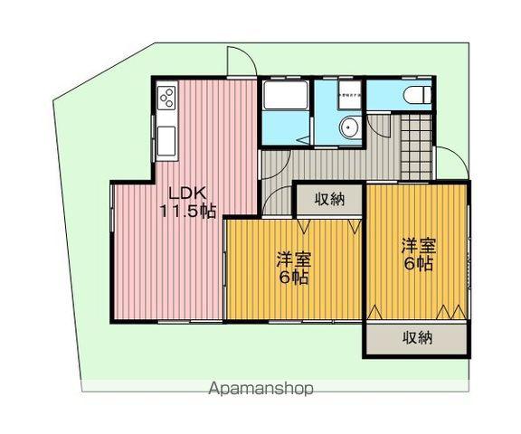 大阪モノレール本線 少路駅(大阪モノレール) 徒歩23分 1階建 築47年(2LDK)の間取り写真