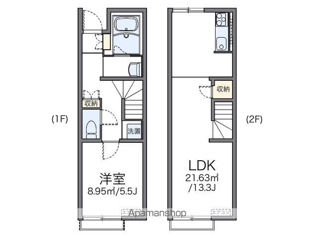 レオネクスト梅の里Ⅱ(1LDK/1階)の間取り写真