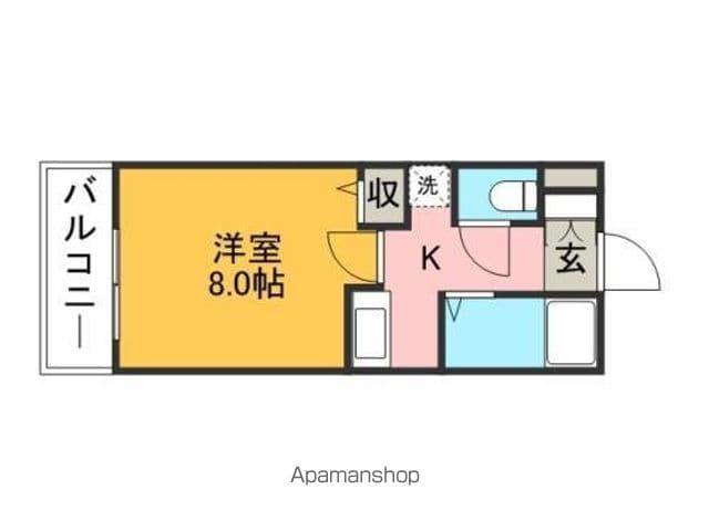 ダブルーンⅧ桜坂(1K/3階)の間取り写真