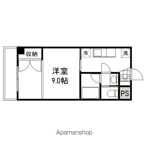 ラフィーネ兼六(1K/2階)の間取り写真