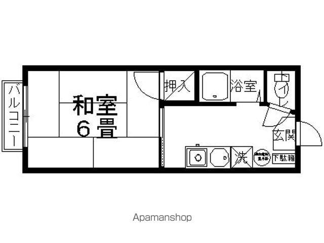 メゾン猿橋(1K/2階)の間取り写真