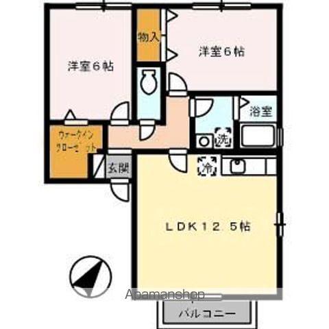 アグレアーブル春日A棟(2LDK/2階)の間取り写真