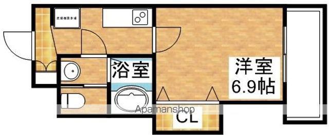 LUXE東三国3(1K/5階)の間取り写真