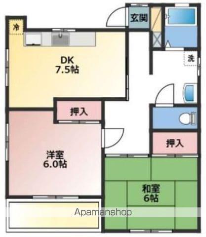 サンハイツ(2LDK/2階)の間取り写真