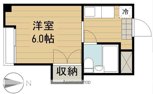 アライビル(ワンルーム/3階)の間取り写真