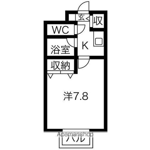 グレイス三好(1K/2階)の間取り写真