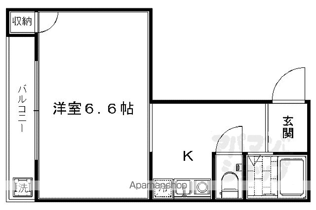 レジデンスタキザワ(1K/3階)の間取り写真
