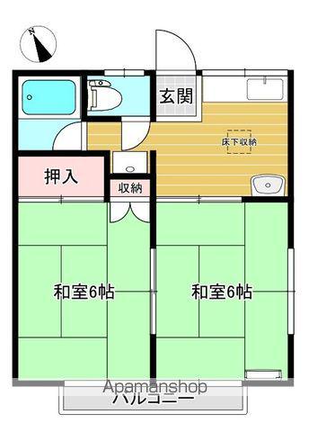 バルーン(2K/2階)の間取り写真