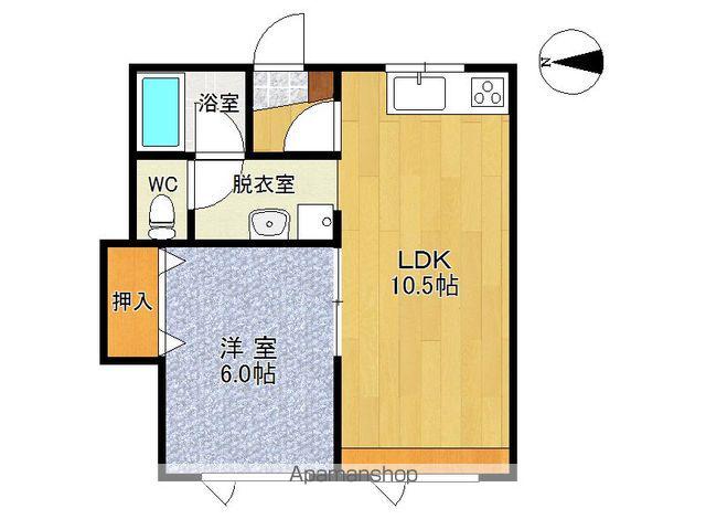 アディ3(1LDK/2階)の間取り写真