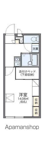 レオパレス岩井川(1K/2階)の間取り写真
