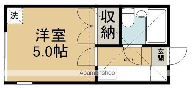 トレニア(1K/1階)の間取り写真