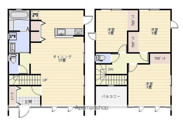 鳴門線 金比羅前駅 徒歩15分 2階建 築7年(3LDK)の間取り写真