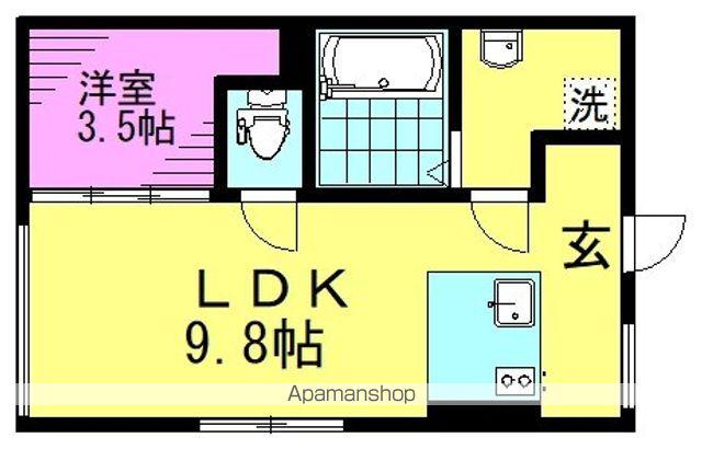 TRIAS236(1LDK/4階)の間取り写真