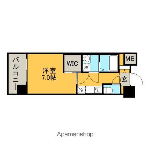 エンクレスト博多駅東(1K/10階)の間取り写真