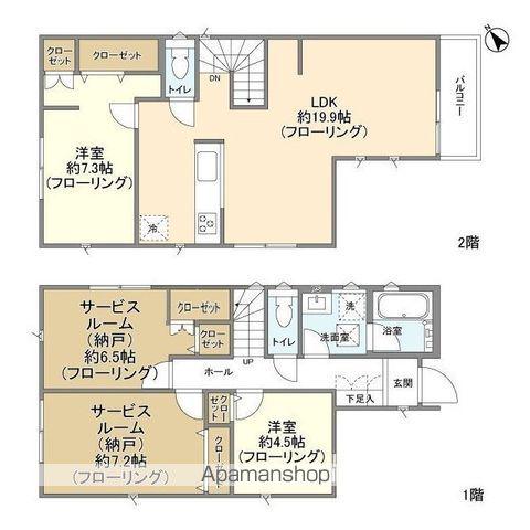 京王電鉄京王線 芦花公園駅 徒歩8分 2階建 築3年(2SLDK)の間取り写真
