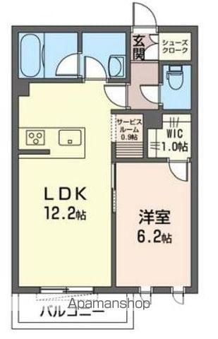 PINE STIGE梅里(1SLDK/2階)の間取り写真