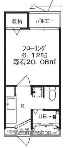 コンフォート三軒茶屋(1K/1階)の間取り写真