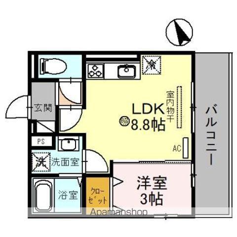 SUNSILK(1LDK/3階)の間取り写真