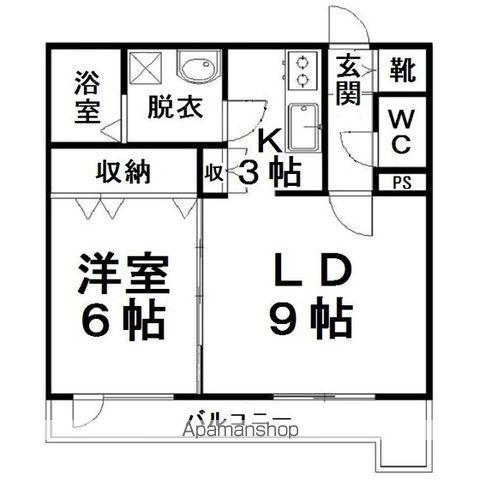 クールラピュタ(1LDK/2階)の間取り写真