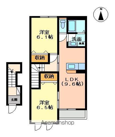 クルール(2LDK/2階)の間取り写真